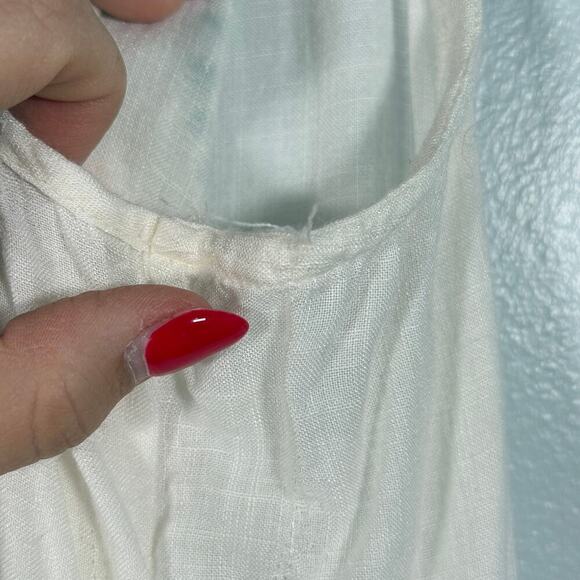 Global Desi Boho Neon Embroidered White Shift Dress XXL Made in India - Picture 11 of 11